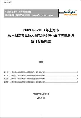 2009-2013年上海市軟木制品及其他木制品制造行業(yè)經(jīng)營(yíng)狀況分析年報(bào)